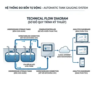 Sản phẩm Hệ thống đo bồn tự động - Thiết bị xăng dầu NPE Miền Bắc